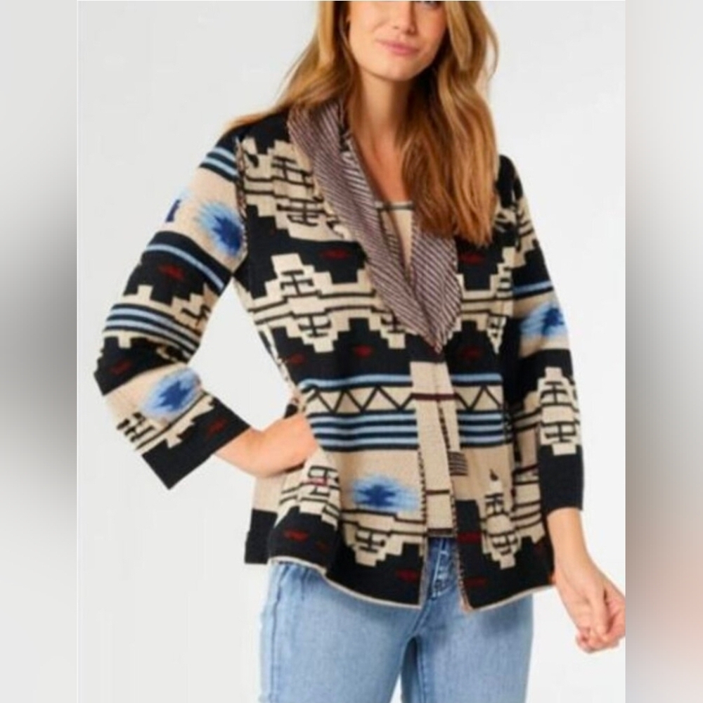 Telluride Southwest Coastal Cowgirl Sweater Cardigan Size Small